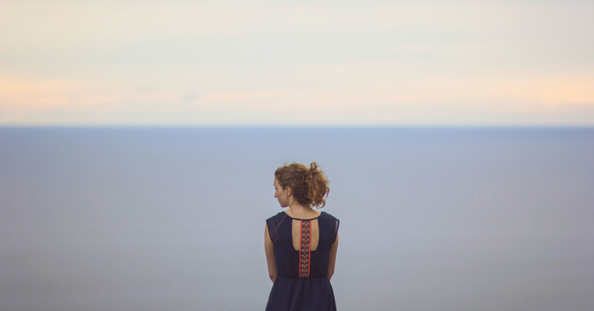 Woman looking out at the horizon